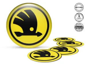 Skoda Felgenaufkleber Ausgabe Harz-Dome-Stil